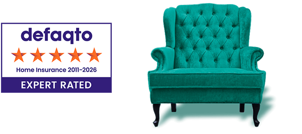Green armchair with defaqto five star rated logo