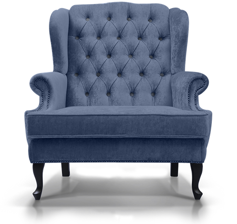 A grey armchair