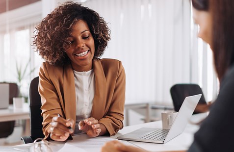 Two ladies in a meeting
