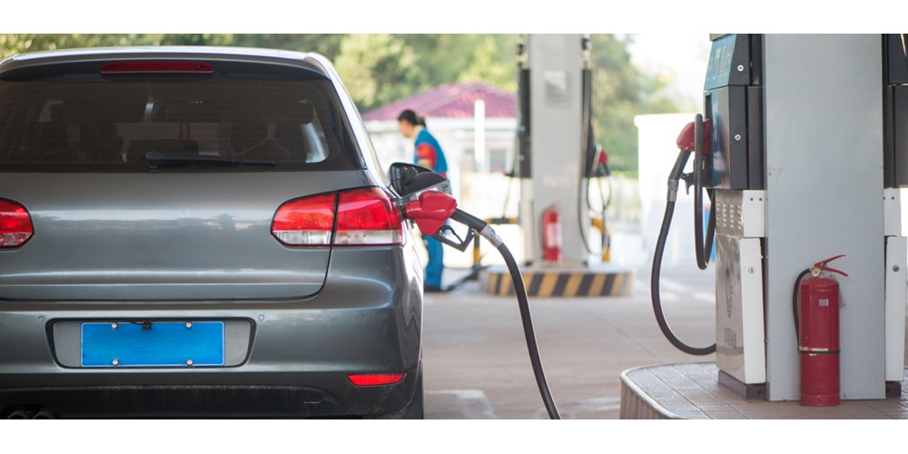 Car in a petrol station