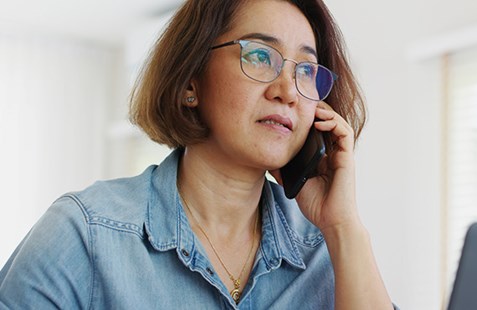 woman on the phone