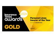 Insurance Times Awards 2024 - Gold - Personal Insurer of the Year logo