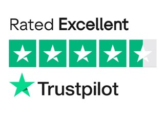 Trustpilot logo - rated 4 stars