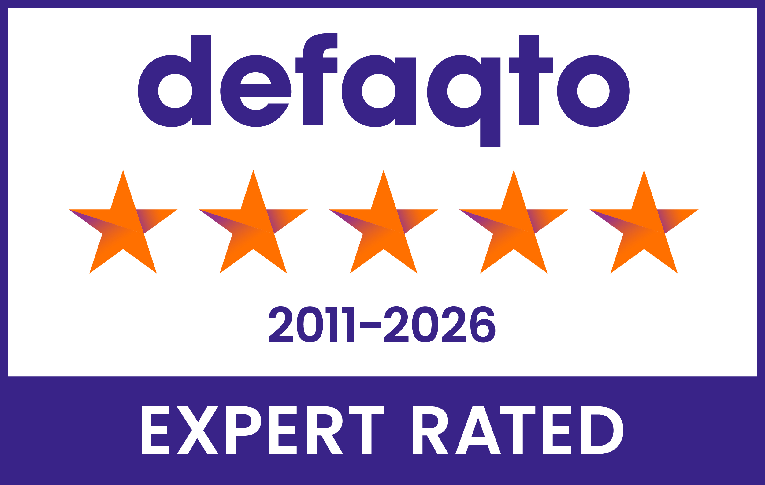 Defaqto 5 star rating
