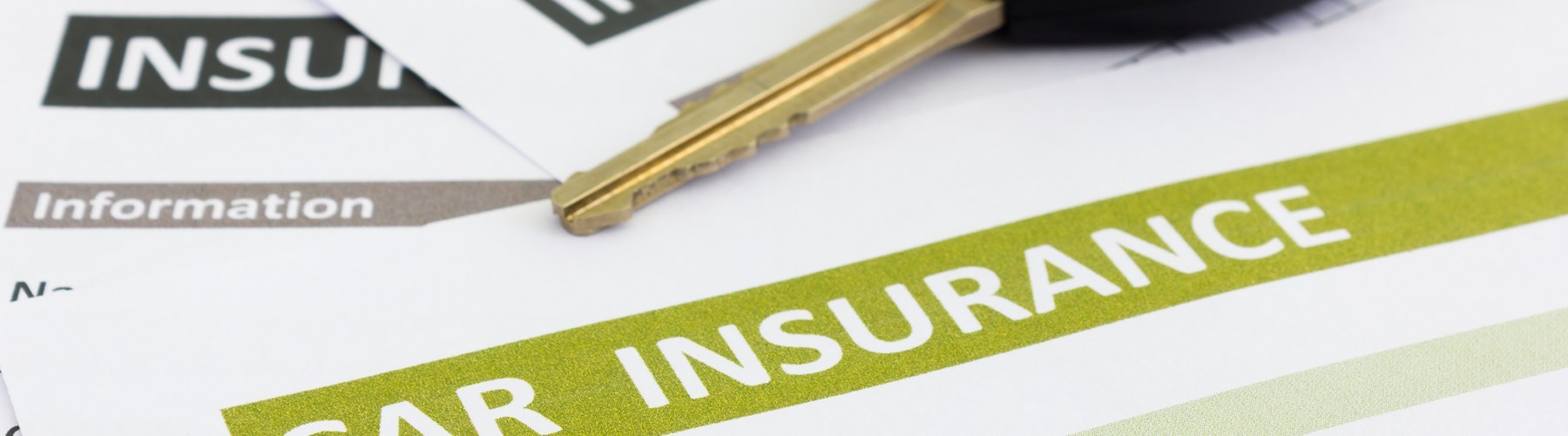 Car insurance forms and car key