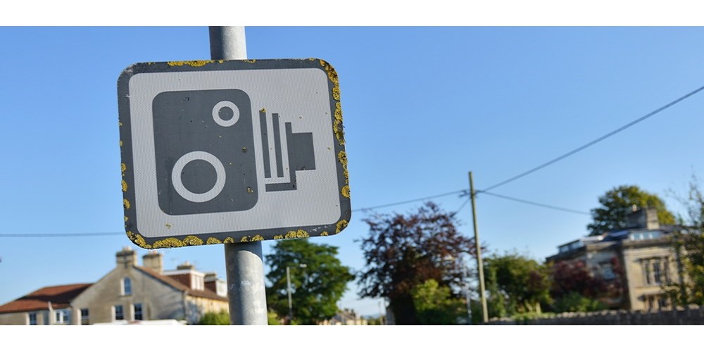 Speed camera sign