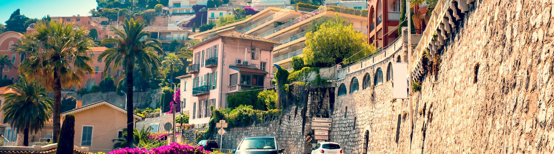 Scenic photo of European road