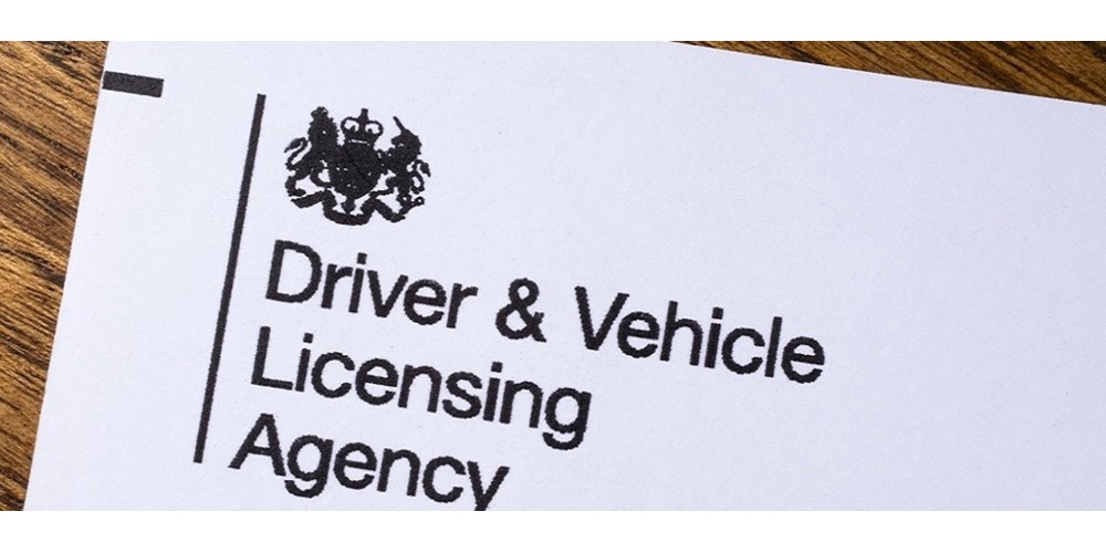 The header of a letter from the DVLA