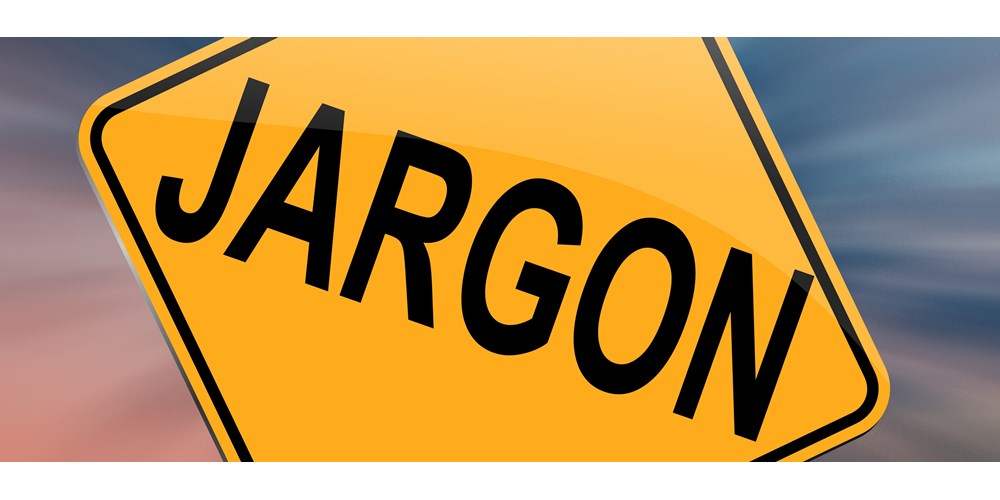 Yellow jargon traffic sign