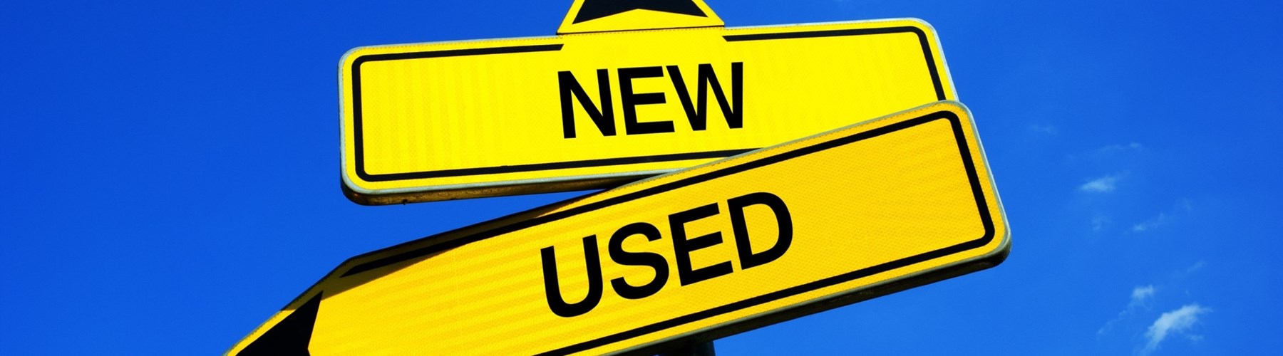 New vs used traffic signs