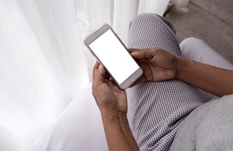 man using mobile