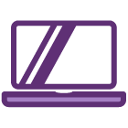 Purple laptop icon