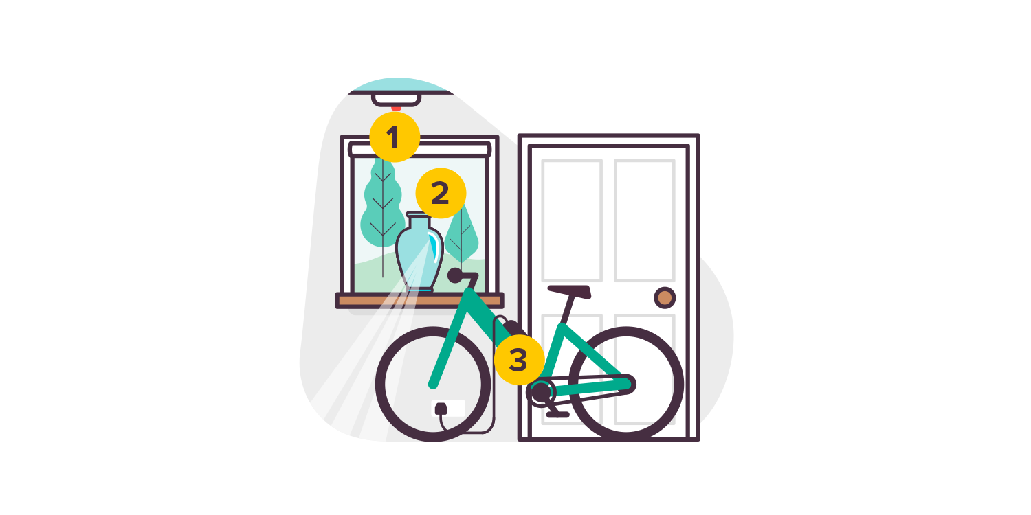 Illustration of internal prevention measures you can take to protect your home from fire risk