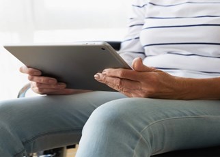 Woman with tablet