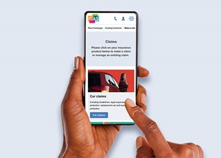 Close up of mobile in hands