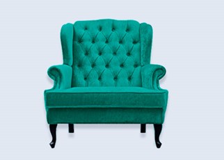 image of a green armchair