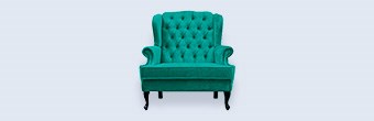image of a green armchair