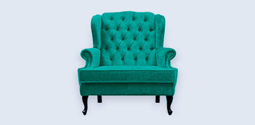 Green armchair