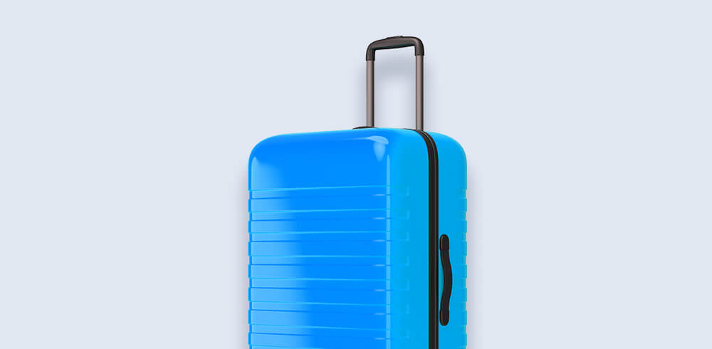 blue suitcase